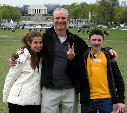 Photo of me, Rachel and Jacob in Washington